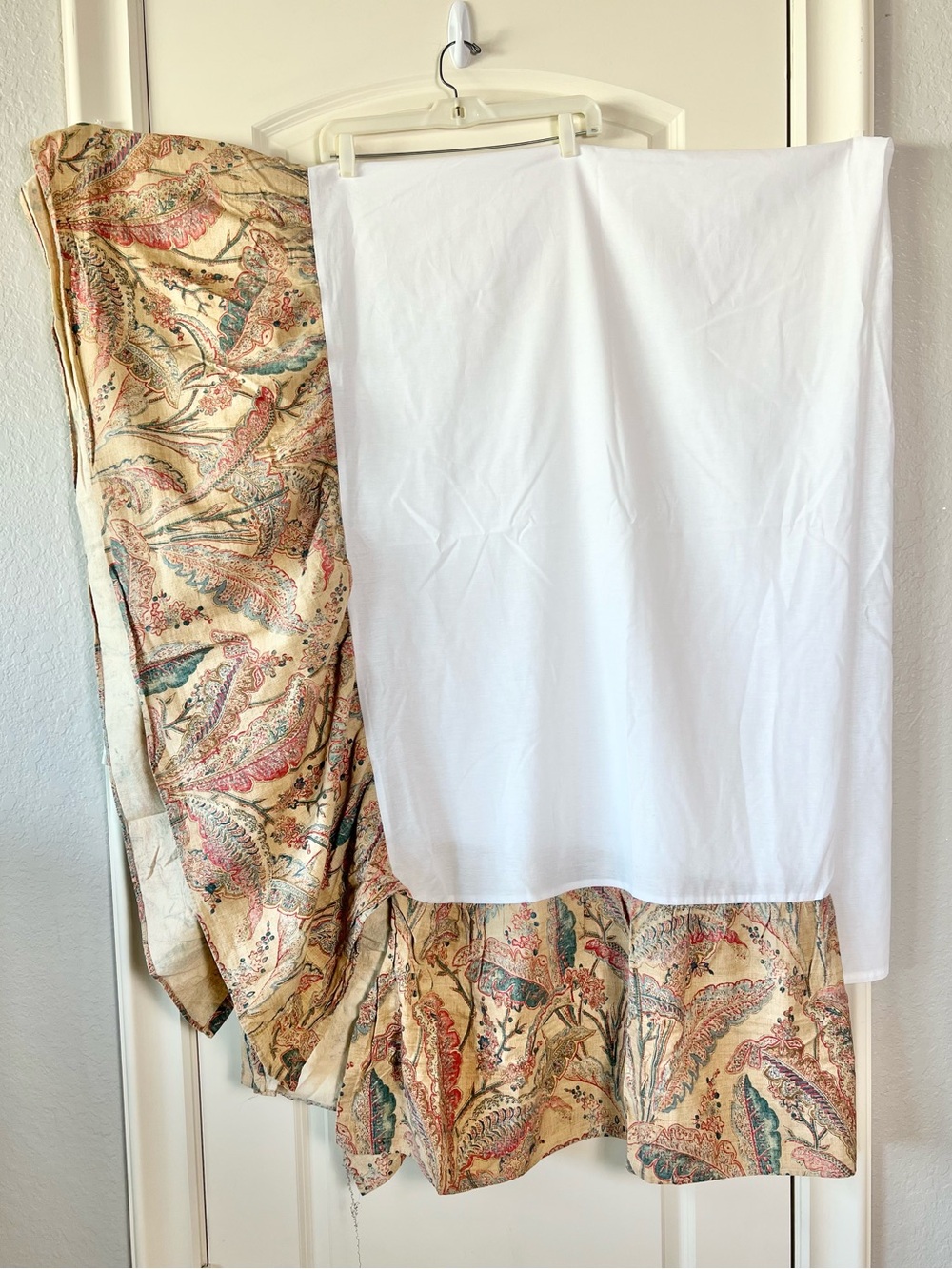 Vintage Ralph Lauren Coco Palm Queen Bed Skirt Paisley Floral Cottagecore Ruffle